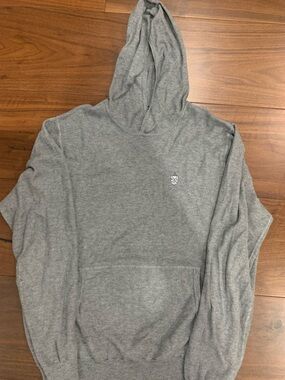 Peter Millar Gray Hooded Pullover Sweatshirt
